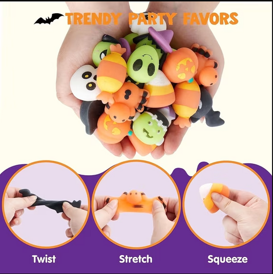 Joyfy 36 Pcs 12 Designs Halloween Mochi Stress Relief