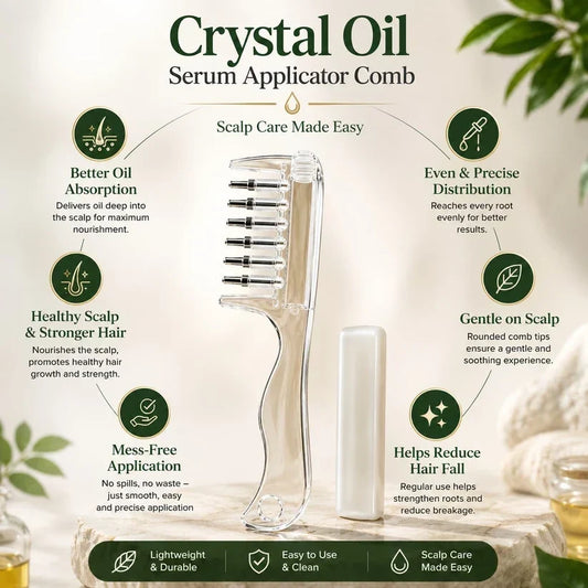 2 in 1 Crystal Oil & Serum Applicator Comb